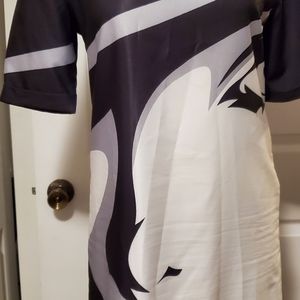 Black/white pull over dress